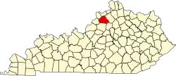 State map highlighting Henry County