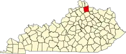 State map highlighting Pendleton County