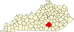 State map highlighting Pulaski County