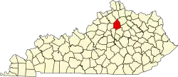 State map highlighting Scott County