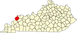 State map highlighting Union County