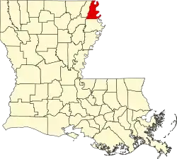 State map highlighting East Carroll Parish
