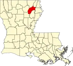 State map highlighting Richland Parish
