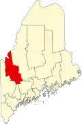 State map highlighting Franklin County