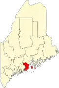 State map highlighting Knox County