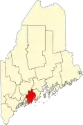 State map highlighting Lincoln County