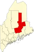 State map highlighting Penobscot County