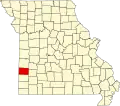 A state map highlighting Barton County in the southwestern part of the state.