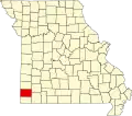 A state map highlighting Newton County in the southwestern part of the state.