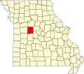 A state map highlighting Pettis County in the western part of the state.