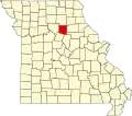 A state map highlighting Randolph County in the northern part of the state.