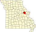 A state map highlighting Warren County in the eastern part of the state.