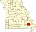 A state map highlighting Wayne County in the southeastern part of the state.