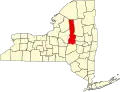 State map highlighting Herkimer County
