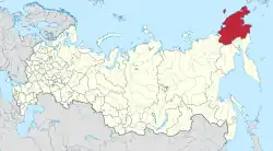 Location of Chukotka Autonomous Okrug