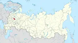 Location of Ivanovo Oblast