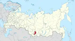 Location of Republic of Khakassia