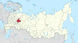 Location of Kirov Oblast