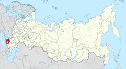 Location of Krasnodar Krai