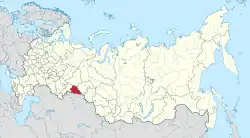 Location of Kurgan Oblast
