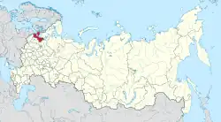 Location of Leningrad Oblast