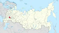 Location of Penza Oblast