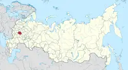 Location of Ryazan Oblast