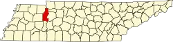 State map highlighting Benton County