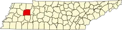 State map highlighting Carroll County