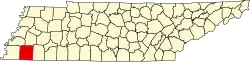 State map highlighting Fayette County