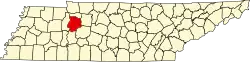 State map highlighting Humphreys County