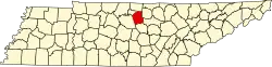 State map highlighting Smith County