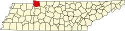 State map highlighting Stewart County