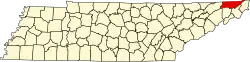 State map highlighting Sullivan County