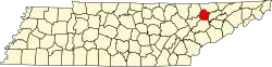 State map highlighting Union County