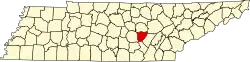 State map highlighting Van Buren County