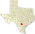State map highlighting Atascosa County