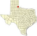 State map highlighting Childress County