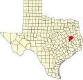 State map highlighting Houston County