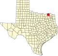 State map highlighting Lamar County