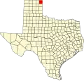 State map highlighting Lipscomb County