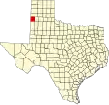 State map highlighting Parmer County