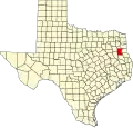 State map highlighting Rusk County