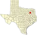 State map highlighting Van Zandt County