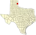 State map highlighting Wheeler County