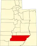 State map highlighting Garfield County
