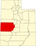 State map highlighting Millard County