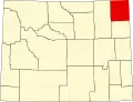 State map highlighting Crook County