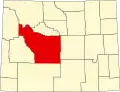 State map highlighting Fremont County