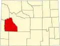 State map highlighting Sublette County